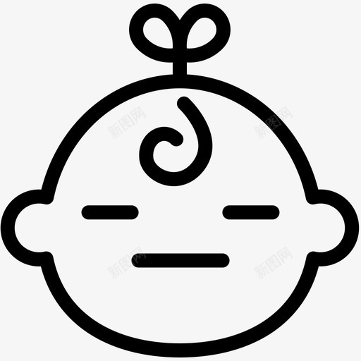中性婴儿儿童svg_新图网 https://ixintu.com 婴儿 儿童 表情 符号 中性 情感 6个