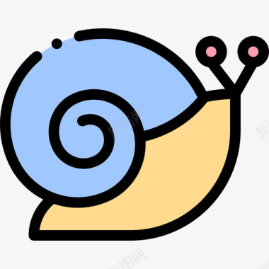 蜗牛动物108线形颜色图标