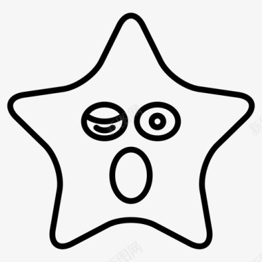 星星困倦表情图标