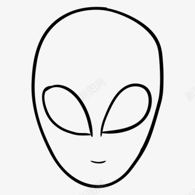 外星人脸外星人头化身图标