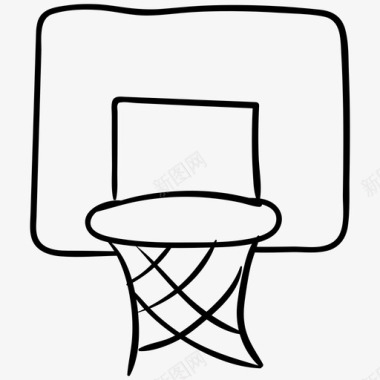 篮球圈篮板篮球网图标