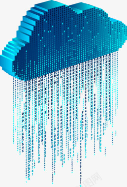 25D等距风格云端数据图设计科技梦幻Science图标