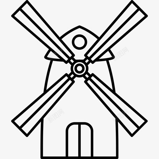风车旋风风能svg_新图网 https://ixintu.com 风车 旋风 风能 风力 发电机