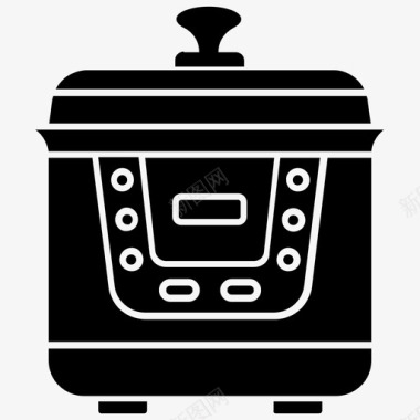 压力锅烹饪锅炊具图标