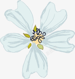 手绘卡通可爱女生兔子花卉图案PS手账手幅装饰设计3素材