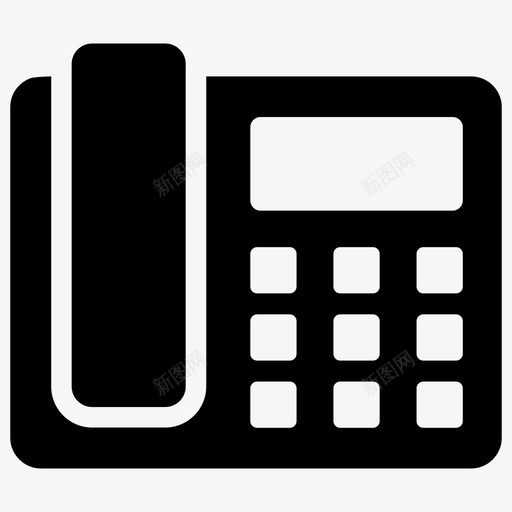 座机办公电话复古电话svg_新图网 https://ixintu.com 电话 座机 办公 复古 电信 网络 通信 字形 矢量 矢量图 图标
