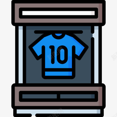 储物柜足球107线性颜色图标