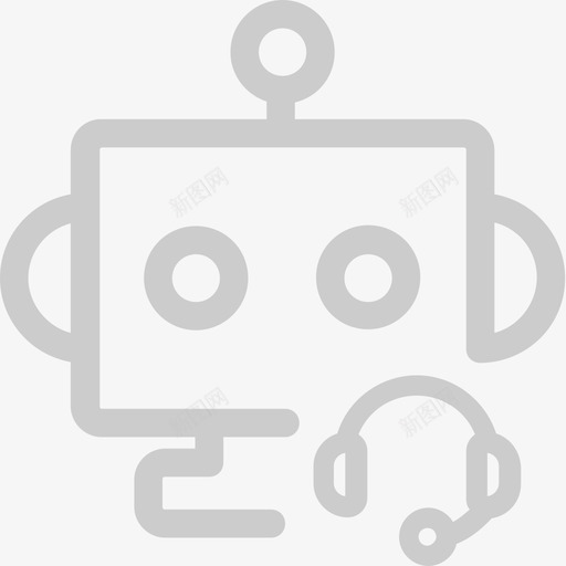 弹窗客服机器人iconsvg_新图网 https://ixintu.com 弹窗 客服 机器人 icon