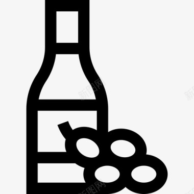 葡萄酒意大利54直链图标