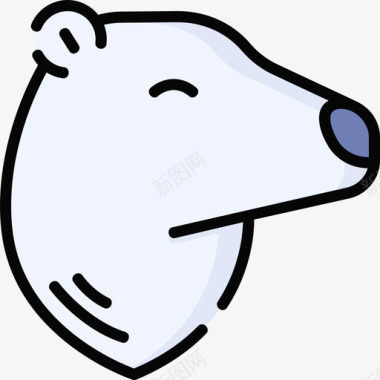 北极熊加拿大19线形颜色图标