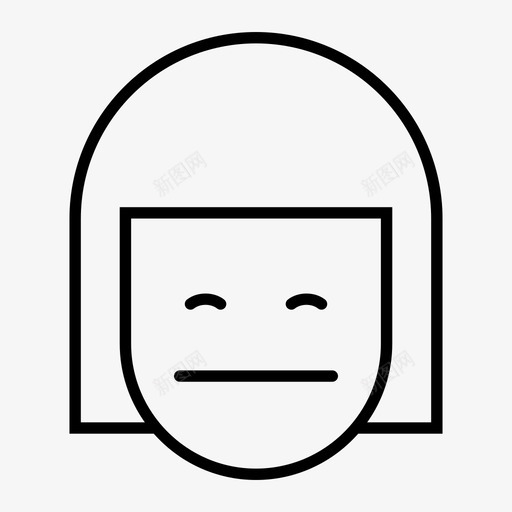 女孩睡眠脸svg_新图网 https://ixintu.com 表情 女孩 睡眠 1行