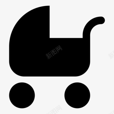 婴儿车马车推车图标