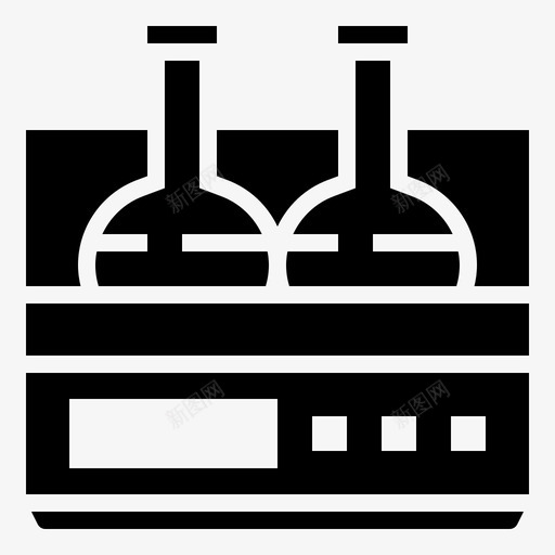 摇床烧瓶实验室svg_新图网 https://ixintu.com 实验室 摇床 机器 烧瓶 生化 生化实验 符号