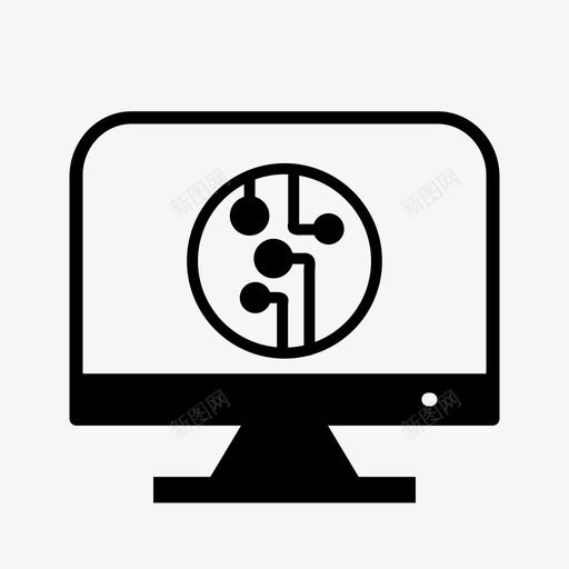 lcd显示器电视svg_新图网 https://ixintu.com lcd 显示器 电视 字形 图标