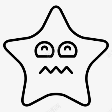 星星表情符号疲惫图标