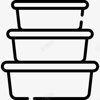 食品容器家用器皿28线性图标