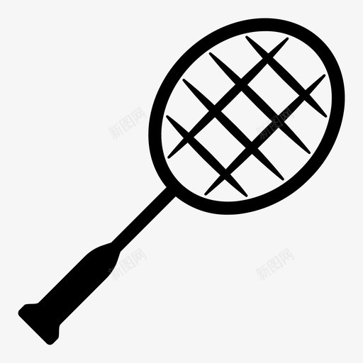 球拍羽毛球游戏svg_新图网 https://ixintu.com 羽毛球 球拍 游戏 网球拍 运动