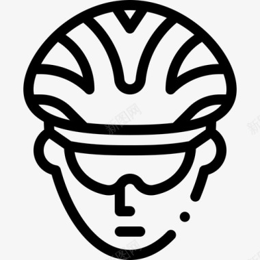 自行车手自行车赛15直线型图标