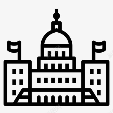 美国国会大厦地标华盛顿图标