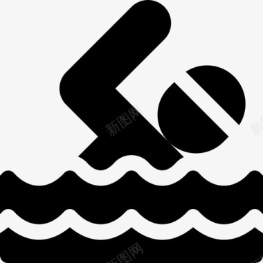 游泳运动员水上运动5填充图标