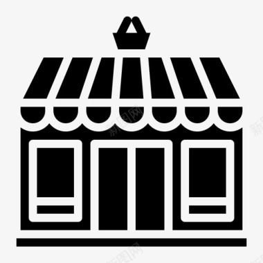 商店超市106字形图标