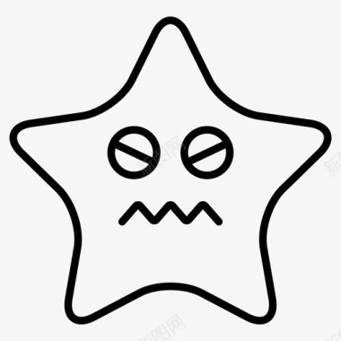 星星表情符号疲惫图标