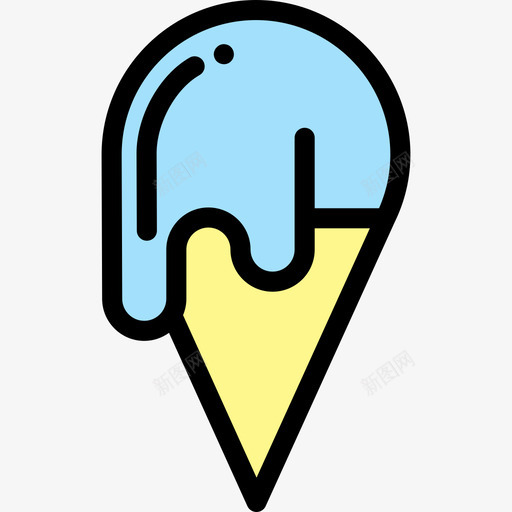 冰淇淋水上乐园56线性颜色svg_新图网 https://ixintu.com 冰淇淋 水上乐园 线性 颜色