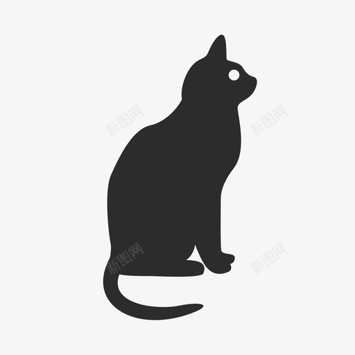 猫svg_新图网 https://ixintu.com 填充 单色 简约 动物 animal