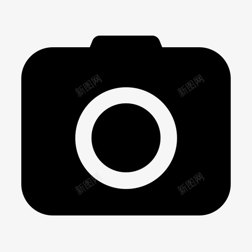 相机svg_新图网 https://ixintu.com 相机 大圆 圆角 剪影 扩展 填充 单色