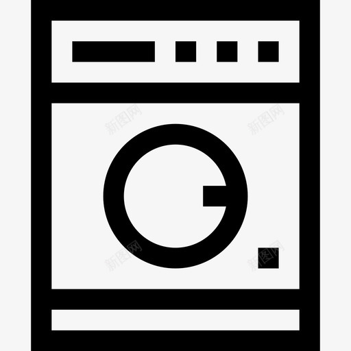 洗衣机233号酒店线性svg_新图网 https://ixintu.com 洗衣机 233号 酒店 线性