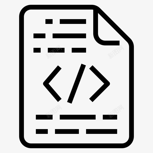 xml编码语言svg_新图网 https://ixintu.com xml 编码 语言 编程 文件 文件夹 轮廓 图标