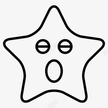 星星困倦表情图标