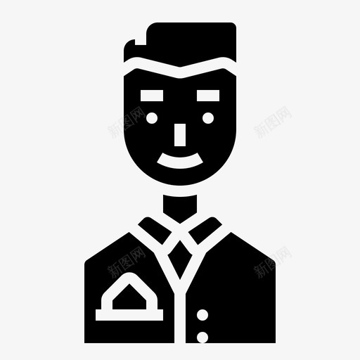 丈夫化身男人svg_新图网 https://ixintu.com 婚礼 丈夫 化身 男人 西装 固体 图标