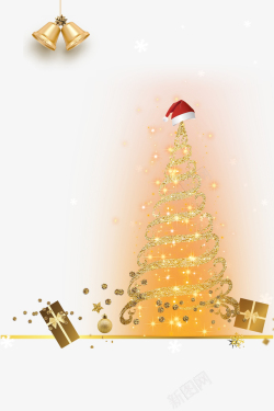 铃铛圣诞素材圣诞装饰圣诞帽元素图高清图片