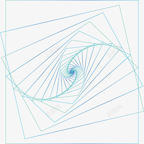 线性变换构图ai免抠素材_新图网 https://ixintu.com 正方形 旋转 渐变 变换