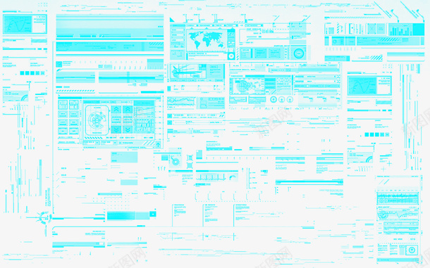 蓝色科幻界面设计参考psd免抠素材_新图网 https://ixintu.com 蓝色 科幻 界面 设计 参考