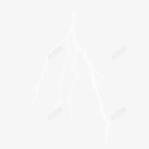 白色的雷电透明图png免抠素材_新图网 https://ixintu.com 雷电 雨天 天气 白色