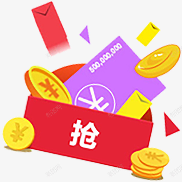 抢红包组金币png免抠素材_新图网 https://ixintu.com 抢红包组 金币 抢红包 红包