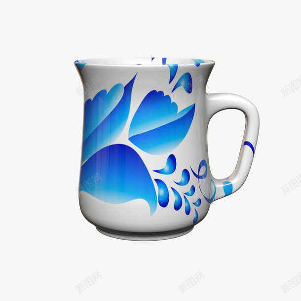 一个蓝色的陶瓷杯子png免抠素材_新图网 https://ixintu.com 自然 餐具 杯子 瓶子