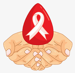 艾滋病标志艾滋免抠防艾手捧心红丝带高清图片