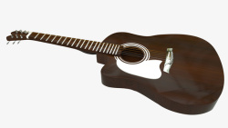 木纹吉他真实的C4D素材