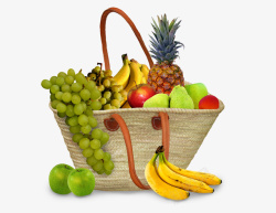 自然水果食物美味水果篮素材