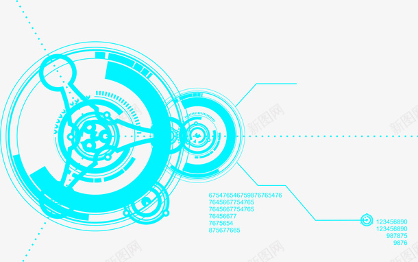 蓝色科幻scifihudpsd免抠素材_新图网 https://ixintu.com 蓝色 科幻 scifi hud