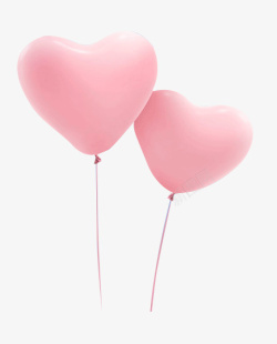 粉色的心爱心气球节假喜庆心心相依红心粉色心高清图片