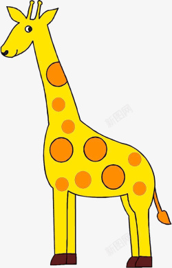 黄色的长颈鹿黄色长颈鹿动物高清图片