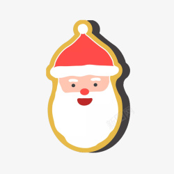 圣诞曲奇曲奇饼干风格圣诞老人头像高清图片