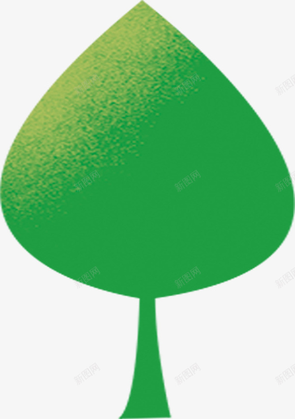 渐变色的小树png免抠素材_新图网 https://ixintu.com 渐变 树 小树 绿色