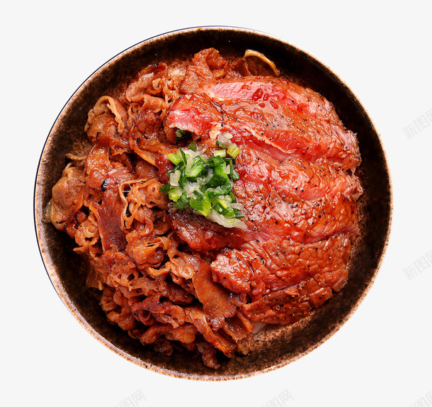 牛排丼饭日式料理png免抠素材_新图网 https://ixintu.com 日式丼饭 烧肉饭 烧肉 酱汁饭
