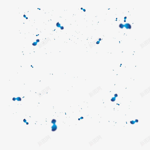 蓝色漂浮装饰颗粒png免抠素材_新图网 https://ixintu.com 蓝色 斑点 漂浮 颗粒 粒子 装饰
