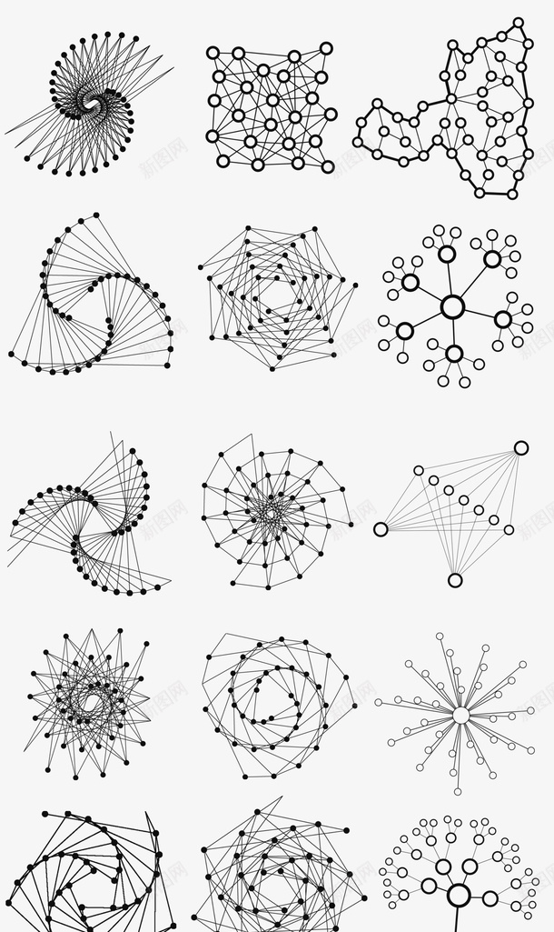 化学分子图标符号几何图案png免抠素材_新图网 https://ixintu.com 化学分子 几何符号 分子符号 图标